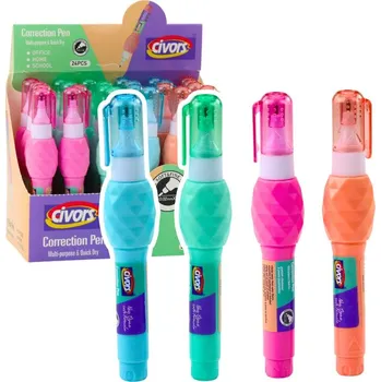 Korektor Korektor v peru kancelářský školní hrot 0.02mm 7ml Mix