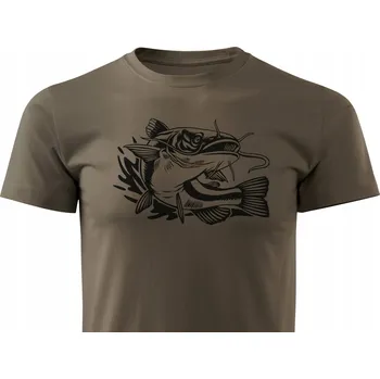 Pánské oblečení Tričko ForestMax Tričko FORESTMAX pro rybáře s potiskem krátký rukáv vel. 3XL
