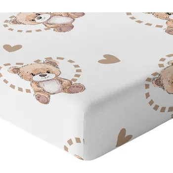 Prostěradlo PROSTĚRADLO DĚTSKOU POSTÝLKU 120x60 S VYPADAJÍCÍM PÁSEM HRUBÁ BAVLNA 100% POLSKÝ VÝROBEK