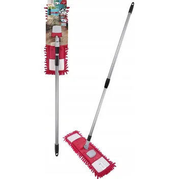 mop Plochý mop z chenille a mikrovlákna s teleskopickou tyčí