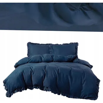 Povlečení Povlečení sada povlečení volánek modrá, mikrovlákno