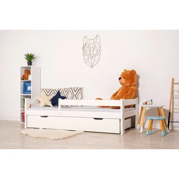 Dětská postel Dětská postel Paul se zábranou - bílá