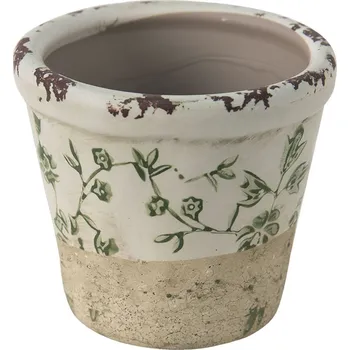 Clayre & Eef - Keramický květináček LEAVES OF GRACE 6CE1384S