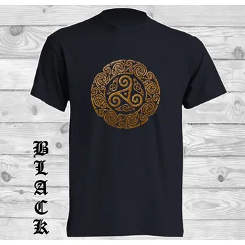 Pánské tričko levne-bavlnene-tricko-potisk-keltske-slunecni-kolo Barva: Orange neo - matně oranžová, velikost: XXL