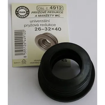 WC sedátko Univerzální redukce mezi WC mísu a nádržku, HARTMAN pryž, černá