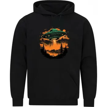 Pánská mikina Pánská mikina Les pod palbou UFO invaze (Velikost: 5XL, Barva: Černá)