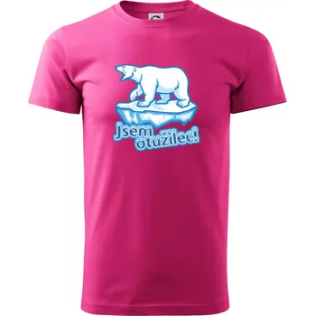 Pánské tričko Jsem otužilec - medvěd - Klasické pánské triko vyšší gramáže - L ( Purpurová )