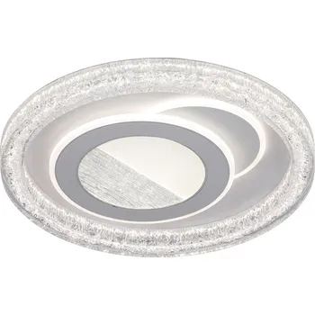 Italux PLF-54182R-WH LED přisazené stropní svítidlo Tempio | 55W integrovaný LED zdroj | 6875lm | 3000+4000+6500K | dálkové ovládání | stmívač | bílá + sada - Trio LED žárovka 2x10W | E27 | 3000K | 806lm