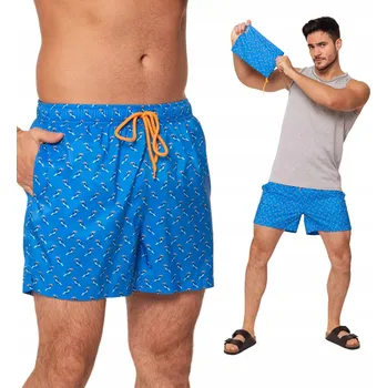 Pánské kraťasy KRAŤASY Šortky do vody Rychleschnoucí Módní s tukany MORAJ XXL