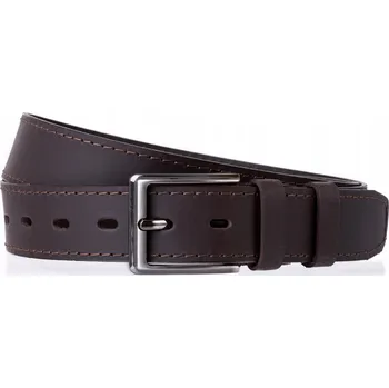 Opasek Pásek pánský Sepher hnědý kožený 85 cm klasická spona