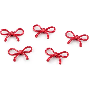 Korálek Kovové korálky / přívěsky mašle 13x20 mm