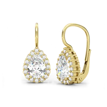 Náušnice Couple, Elegantní náušnice Luca, žluté zlato se zirkony, 585-66-3-0228.0Z00.0.00.001.08