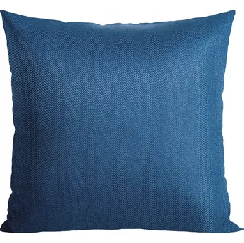 Povlak na polštářek Dekorační povlak na polštář se strukturou rybí kosti 40x40 cm, modrý