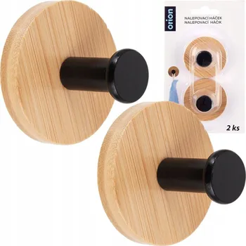 Věšák Háček bez vrtání Orion , hnědý, černý