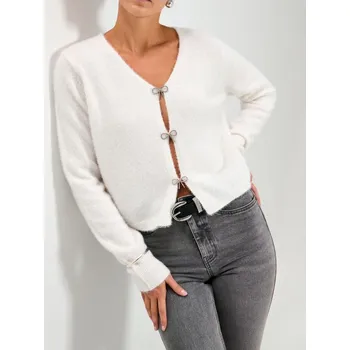 Dámská móda Sinsay - Svetr s mašličkami - bílá - 028HL-00X - 028HL-00X-M