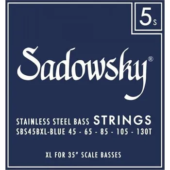 Struna pro kytaru a smyčcový nástroj Sadowsky Blue Label SBS-45BXL Struny pro 5-strunnou baskytaru