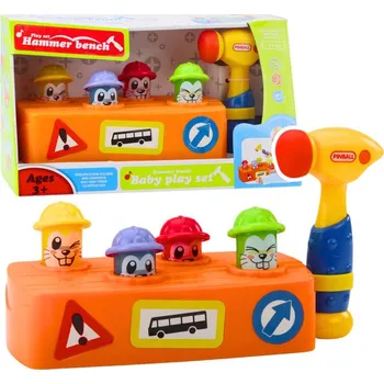 Kladivo Interaktivní hračka Barevné Kladivo Křečci Silniční Stroje