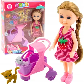 Panenka Panenka s kočárkem a koťátky