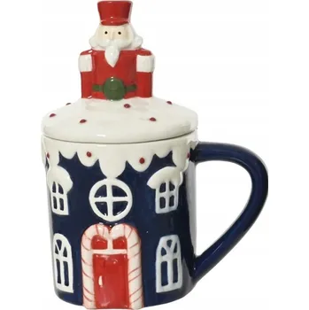 Vánoční hrnek z dolomitu s víčkem, velký, 370 ml 1 Ks