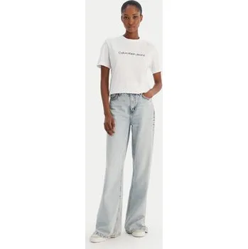 Calvin Klein Jeans T-Shirt A- Inst. Logo Classic LV047C912G Bílá Regular Fit M