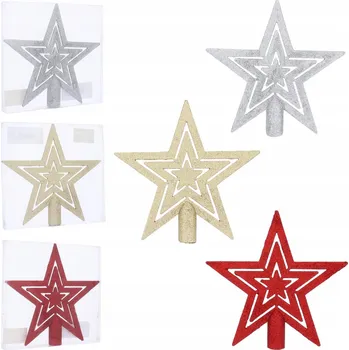 Vánoční dekorace Špičky na stromeček Hvězda 20 cm 1 ks