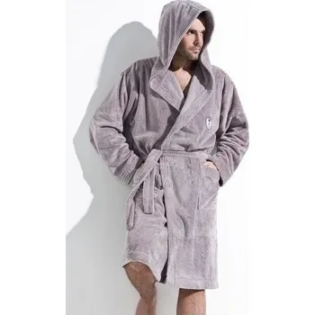 Pánský župan L&L župan pánský IWO s kapucí M šedá