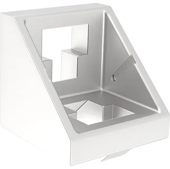 Stavební profil Alusic Úhelník 90°, 42x41, M8, s jazýčky, otryskaný hliník