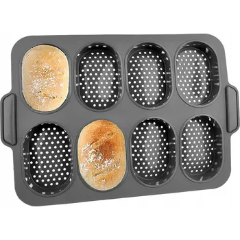 Nádoba na pečení Silikonová forma na pečení housek s perforací, 8 hnízd