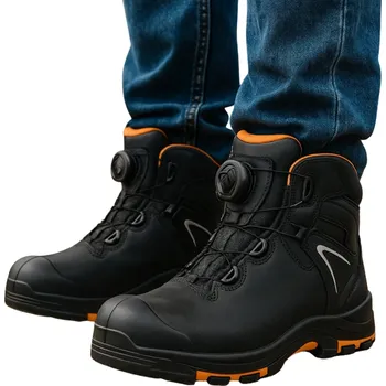 Pracovní obuv PRACOVNÍ ZATEPLENÉ ZIMNÍ BOTY SPINPRO S3 HRO KOTNÍKOVÉ KEVLAROVÁ ŠPIČKA KOŽENÉ VELIKOST 39