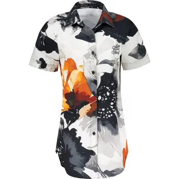 Dámská košile Dámská košile premium ALTISPORT VOJ/ALW117KOS01 ČERNÁ/ORANŽOVÁ S