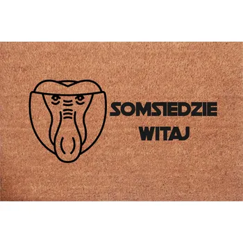 Kokosová rohožka ke dveřím Sousedé Vítejte Vtipná rohožka