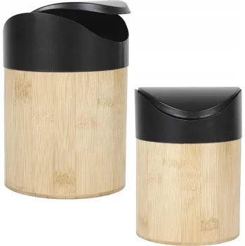 Odpadkový koš Bambusový koš Noya 1L černý na odpadky NA STŮL do auta pro dítě mini