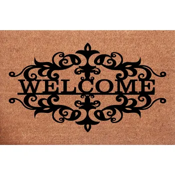 Kokosová rohožka ke dveřím Vítejte Welcome Elegantní Rohožka ke dveřím