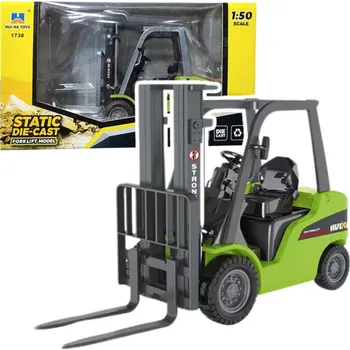 autíčko Vysokozdvižný vozík Kovový Pohyblivé Vidlice Huina Zelený 1:50