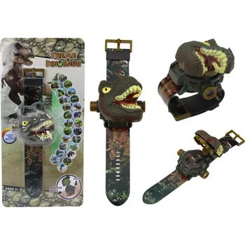 Hračka Hodinky Projektor 3D Dinosaurus Tyrannosaurus Rex 22cm x 6,5cm x 4,5cm