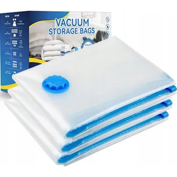 Pytel na prádlo VAKUOVÝ PYTEL NA OBLEČENÍ POVLEČENÍ 3 KS KUSŮ 80 x 100 cm