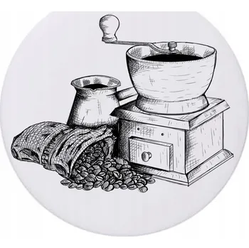 Keramické podložky pod hrnek x4 COFFEE KÁVA MLÝNEK KÁVOVÁ ZRNA
