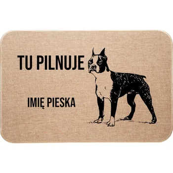 Rohožka ROHOŽKA pod Dveře Personalizovaná Bostonský teriér Tady hlídám + Jméno
