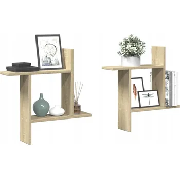 police Nástěnné police, 2 ks, dub sonoma, 50x12x50 cm