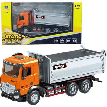 Hračka Kovové nákladní auto sklápěč Huina oranžové 1:50