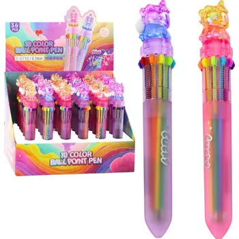 Vícebarevná automatická propiska s jednorožcem pro děti 10v1 Mix