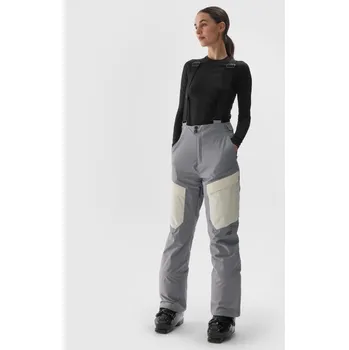 Snowboardové kalhoty 4F DÁMSKÉ LYŽAŘSKÉ KALHOTY MEMBRÁNA 15000 4FWAW24TFTRF699 ŠEDÉ vel. S