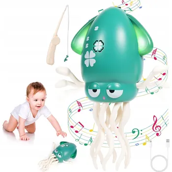 Interaktivní Tančící CHOBOTNICE LED s hudbou Hračka pro Děti + USB