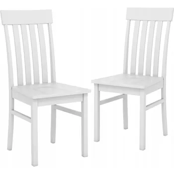 Jídelní židle Sada 2 jídelních židlí, bílá barva