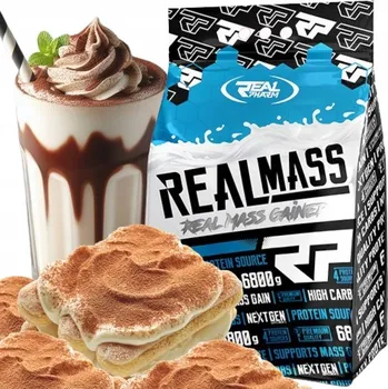 Protein GAINER protein sacharidy Real Pharm Real Mass TIRAMISU 6800g
