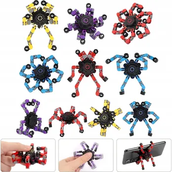 Gadget SKLÁDACÍ ANTISTRESOVÝ FIDGET SPINNER HRAČKA 10 KS DIY, Možnost Tvarování
