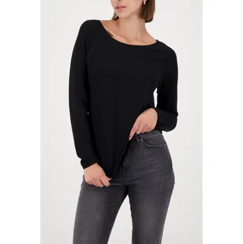 Dámské tričko Tričko Monari 809436 černé basic dl. rukáv Velikost: 44