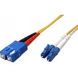 Duplexní optický kabel SingleMode 9/125 OS2 LC/SC, žlutý, 10 m