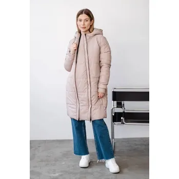 Těhotenská zimní bunda 2v1 ToBe - béžová Velikost: XL