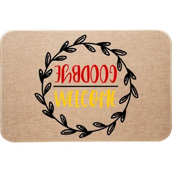 Rohožka VSTUPNÍ ROHOŽKA ke Dveřím z Lnu WELCOME GOODBYE VÍTEJ SBOHEM